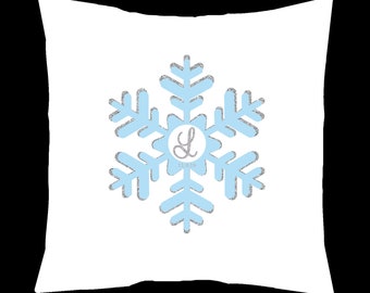 Winter Wonderland Snowflake Bat Mitzvah Sign in Pillow or Sign in Board