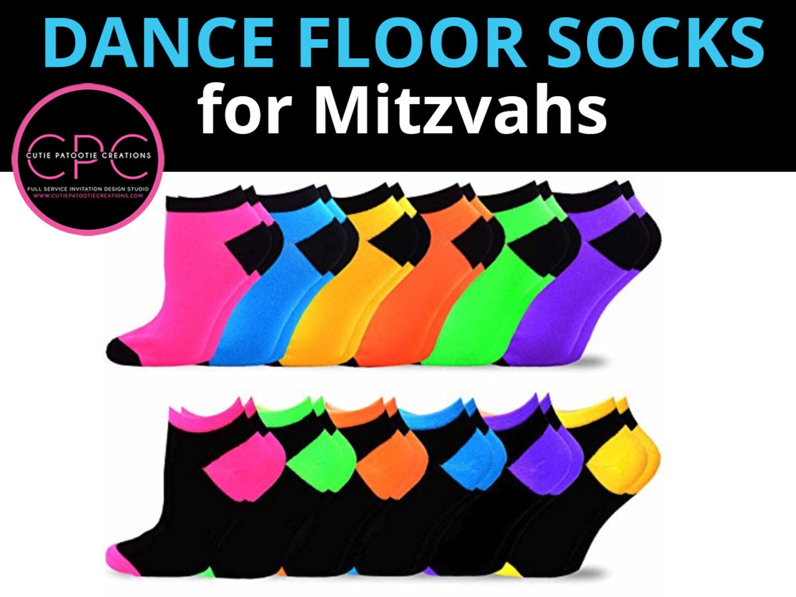 Dance Floor Party Socks for Bar and Bat Mitzvah Sweet 16 Etsy