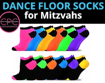 Dance Floor Party Socks | Black with Bright Colors