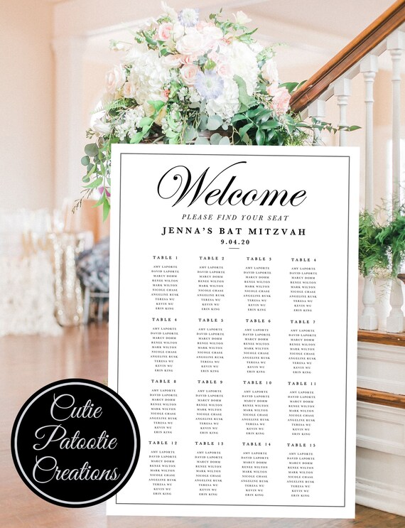 Seating Chart | Wedding Table Plan | Seating Plan | Seating Chart Template | Find Your Seat Sign | Custom Designed to Match Your Colors Il_570xn