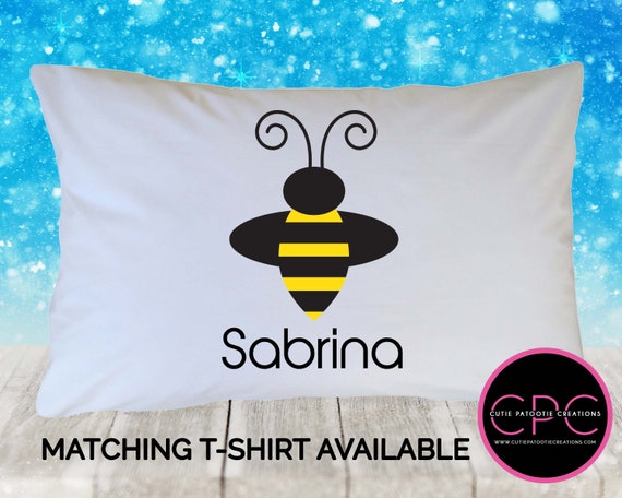 Personalized Bumble Bee Pillowcase - Pirate Pillow Case for Boys, Girls, Kids, Toddler and Adults - Standard Size Pillowcase Il_570xn