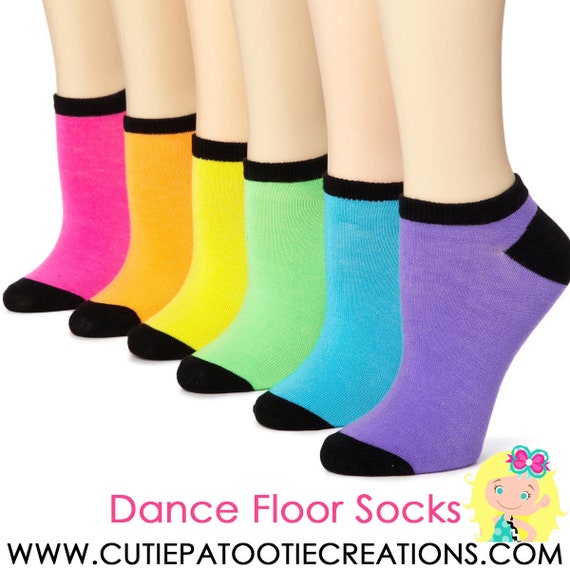 Dance Floor Party Socks for Bar and Bat Mitzvah | Sweet 16 | Quinceanera | Wedding | Neon Bright Colors Il_570xn