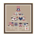 Independence Day Cross Stitch Pattern PDF Cake Stand 4th of July Sampler Liberty USA Chart for Gift product logo