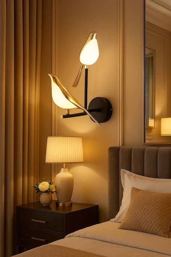 LED Wall Light in the Shape of a Bird – Nordic-Inspired Creative Decorative LightingIdeal for a Living Room,Bedroom Wall Sconce for Bathroom