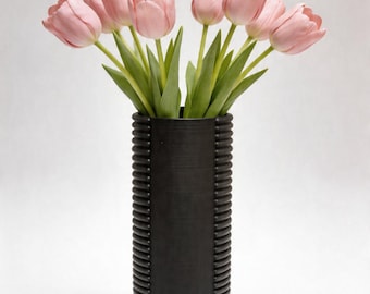 STL 3MF | File per stampa 3D | Vaso riciclato per vera frutta bottiglia di vetro da 750 ml | Vaso dal design moderno | Download digitale | Vaso Striéra