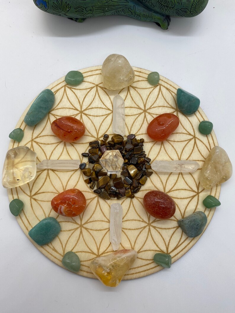 Manifesting Business Success Crystal Grid Kit Abundance &amp; - Etsy