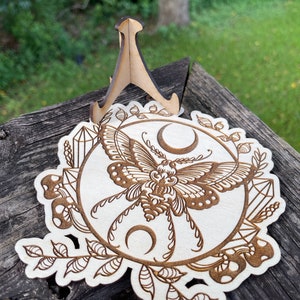 Lunar Moth Wood Burnt Art Wood Burned Art Wood Burnt - Etsy