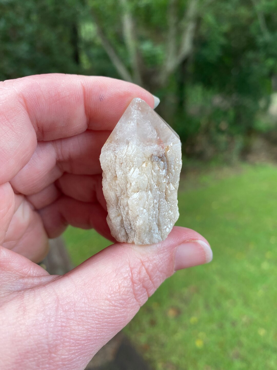 Candlestick Quartz Generator Pineapple Quartz Point Reiki Healing