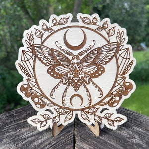 Lunar Moth Wood Burnt Art Wood Burned Art Wood Burnt - Etsy