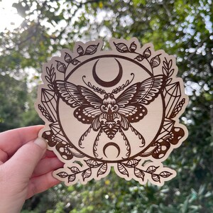 Lunar Moth Wood Burnt Art Wood Burned Art Wood Burnt - Etsy