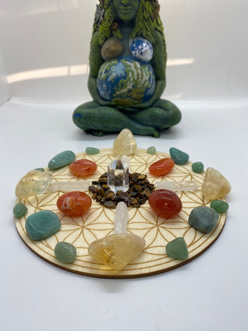 Manifesting Business Success Crystal Grid Kit Abundance &amp; - Etsy