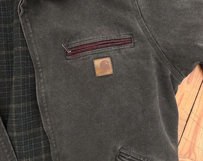 Carhartt J97 Plaid Detroit Jacket Moss Green