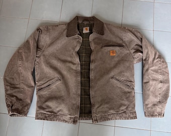 Great Condition Detroit J97 Carhartt Plaid Detroit Black PTRL Jacket - M