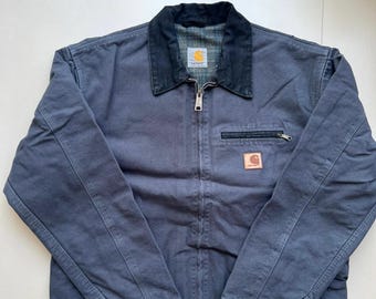 Chaqueta Carhartt J97 Plaid Detroit Azul Oscuro