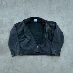 Second Hand J97 Carhartt Plaid Detroit Black PTRL Jacket - L image 4