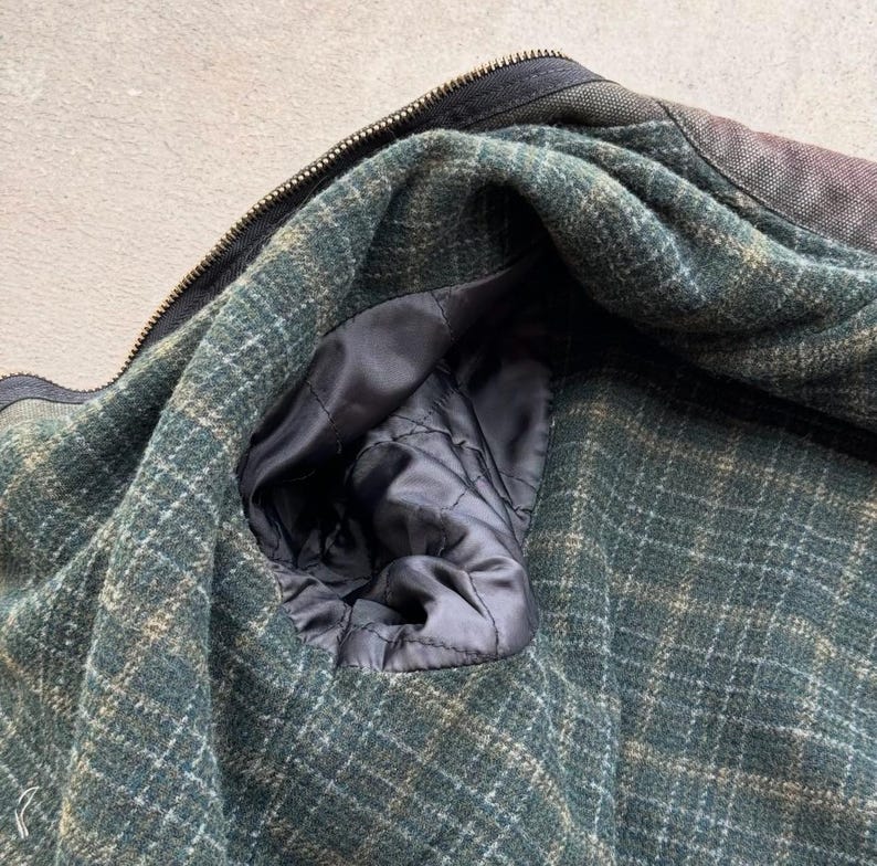 Carhartt J97 Plaid Detroit Jacket Moss Green image 5