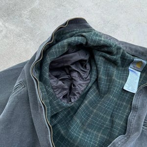 Second Hand J97 Carhartt Plaid Detroit Black PTRL Jacket - L image 5