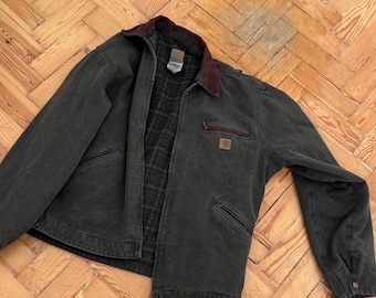 Carhartt J97 Plaid Detroit Jacket Moss Green