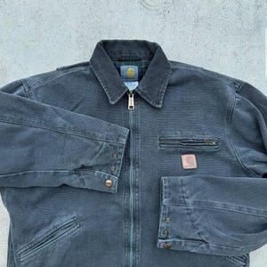 Second Hand J97 Carhartt Plaid Detroit Black PTRL Jacket - L