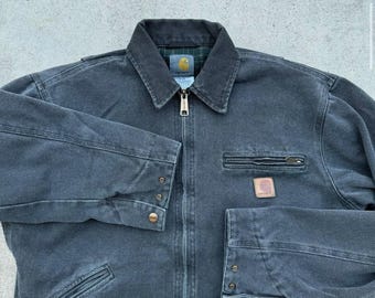 Second Hand J97 Carhartt Plaid Detroit Black PTRL Jacket - L