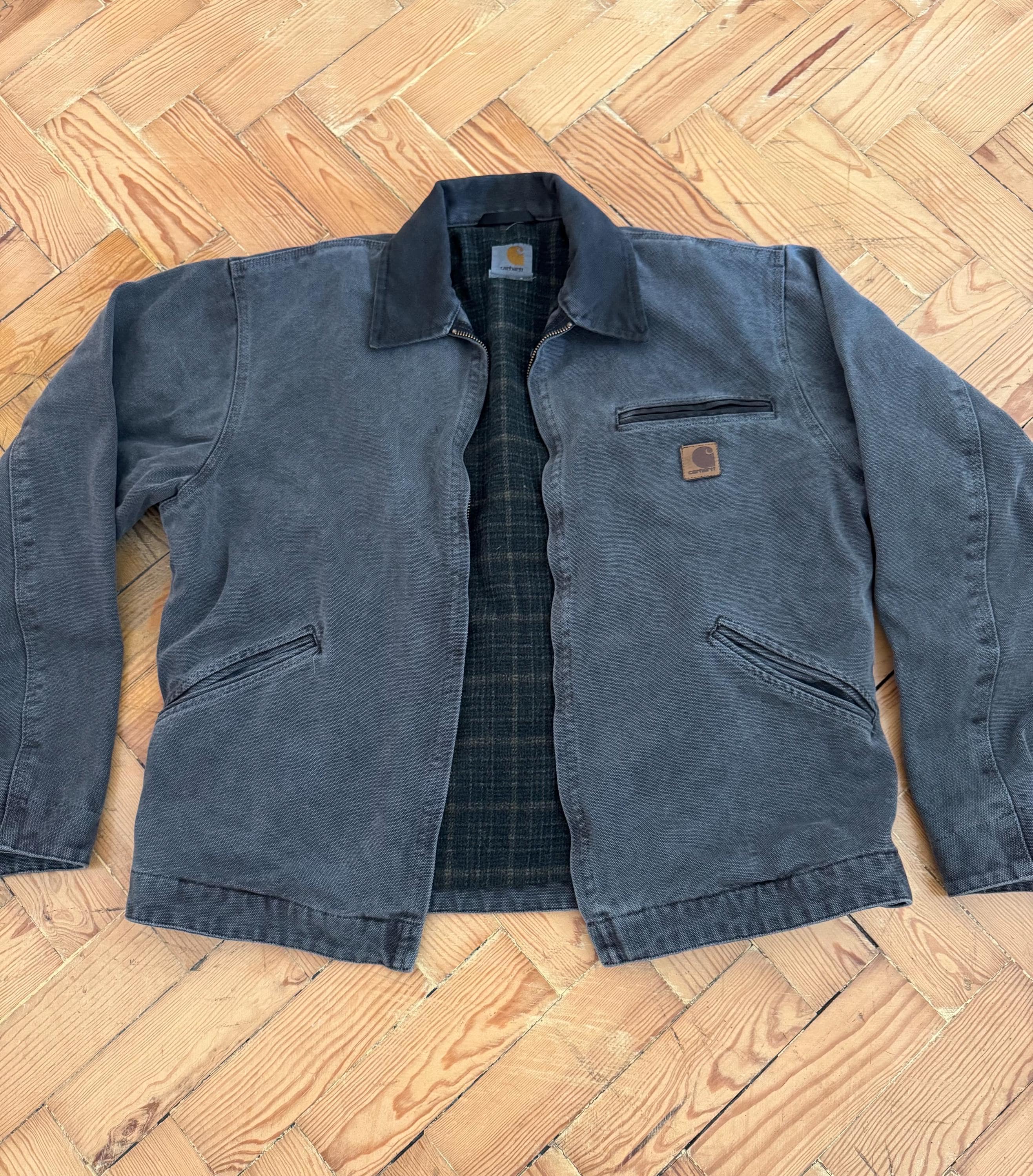 Carhartt J97 Plaid Detroit Jacket Petrol Black - Etsy