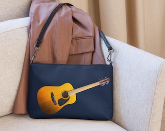Guitar Faux Leather Purse - Adjustable Straps