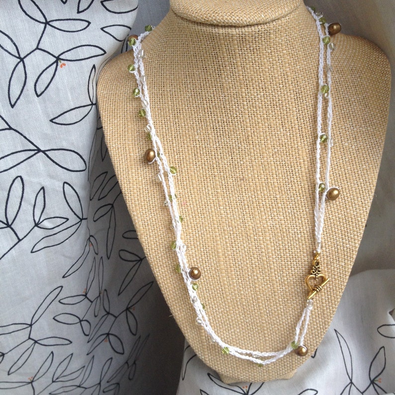 Crocheted Convertible Necklace wrap Bracelet Anklet Etsy