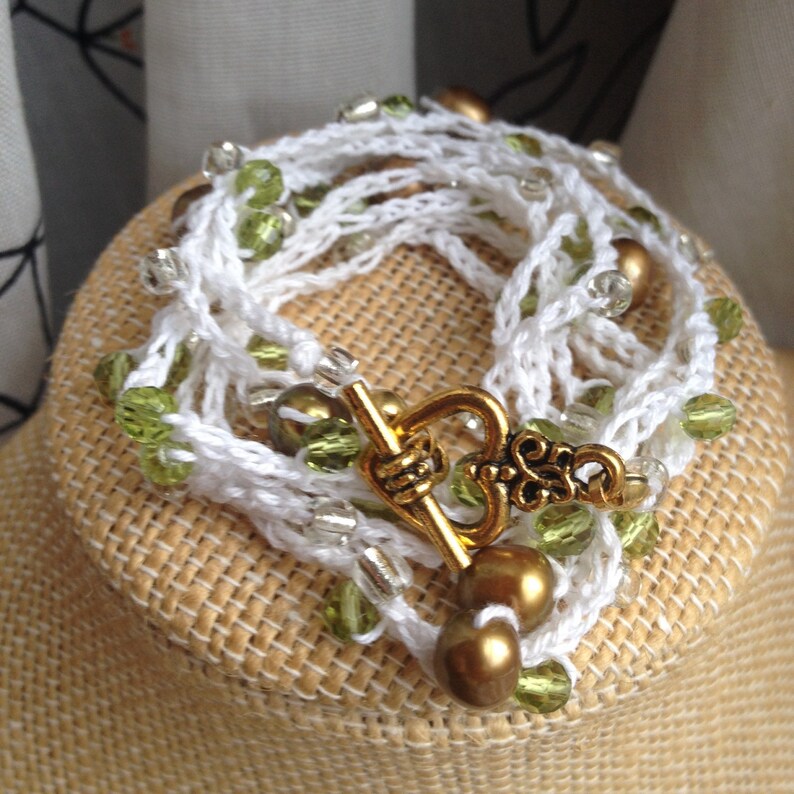 Crocheted Convertible Necklace wrap Bracelet Anklet Etsy