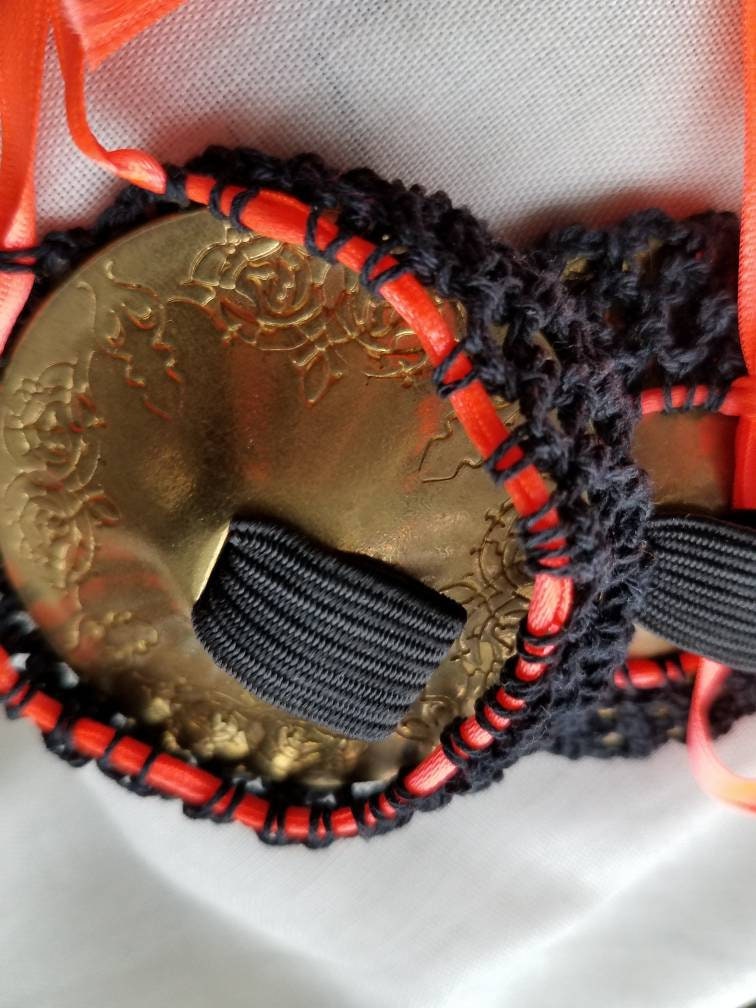 Black Crocheted Zill Mufflers Finger Cymbal Protectors With Etsy