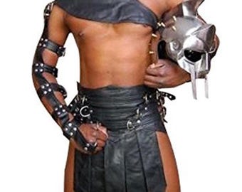 Echt leren gladiatorenkiltset: robuust LARP-kostuum