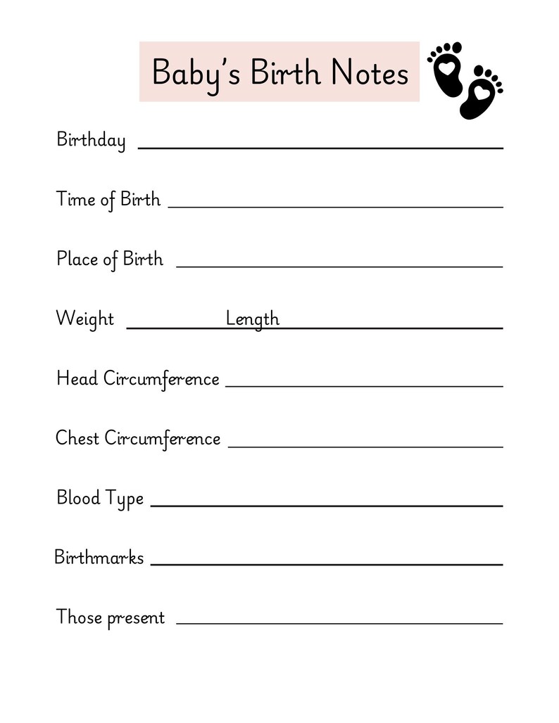 Child Health Record Printable: Baby Wellness & Immunization Tracker ...