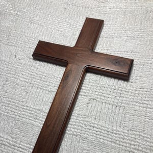 Large Wooden Cross - Walnut 16&quot;