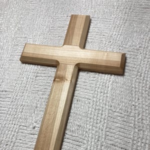 Large Wooden Cross - Maple 16”