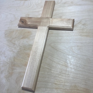 Large Wooden Cross - Maple 16&quot;