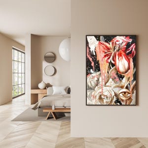 Botanical Wall Art - Abstract Floral Canvas Print