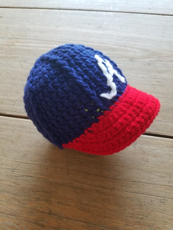 Atlanta Braves Baseball Hat W Brim Infant Baby Newborn Photo 