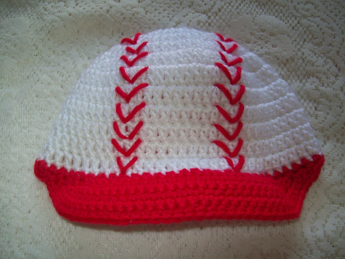Hand Crochet Baby Boy Spring Baseball Cap With Brim Infant Hat Etsy