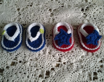 Crochet Flip Flop SANDALS Summer Shoes 0-3 months Baby Infant