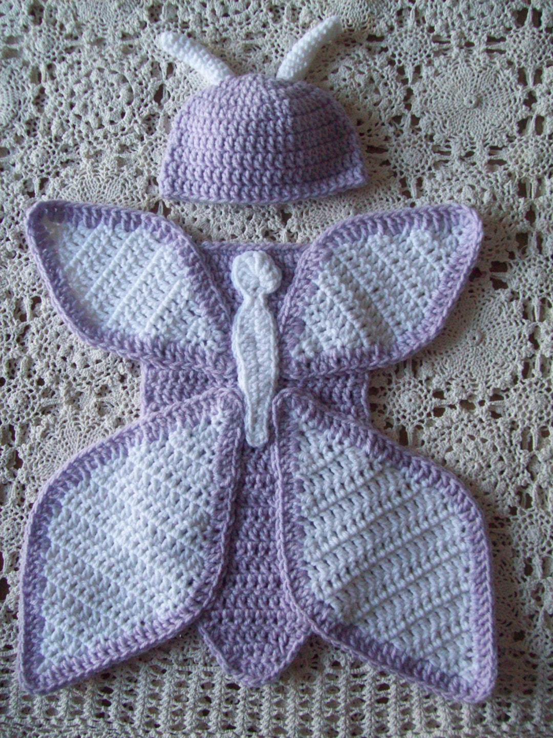 Purple and White Spring Butterfly Cape W Hat and Antennas Etsy