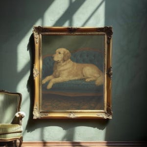 Golden Retriever | Elegant Dog Wall Art Print, Home Decor, Pet Lover Gift, Vintage Style Poster, Modern Minimalist Decor