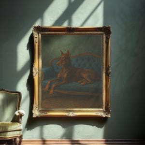 Doberman Dog Art Wall Decor, Matte Vertical Posters Featuring Elegant Dog Portrait, Pet Lover Gift, Home Decor, Animal Artwork