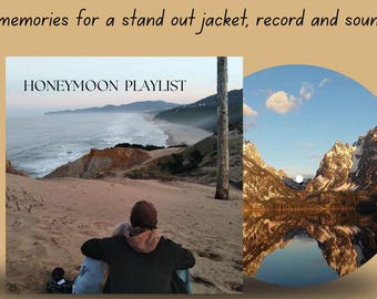 Disco de vinilo mixtape personalizado de 12" (con funda, etiqueta y canciones personalizadas). Ver descripción completa a continuación.