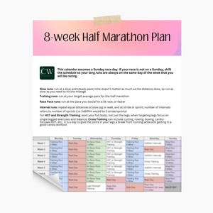8-week Half Marathon Training Plan