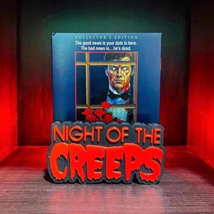 Night of the Creeps Sign, Horror Shelf Display
