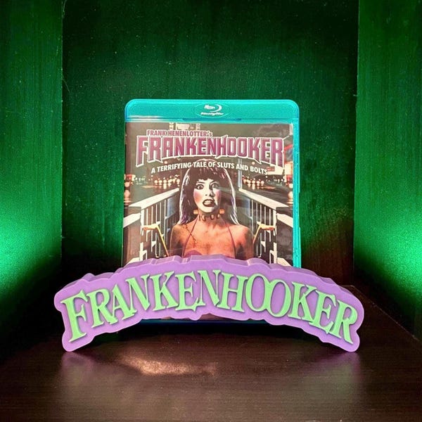 Frankenhooker Freestanding Sign, Horror Shelf Decoration