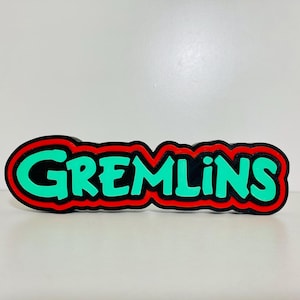 Gremlins Freestanding Sign, Horror Shelf Decoration - Etsy