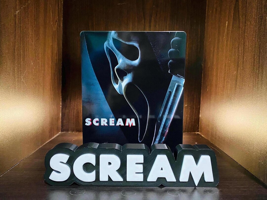 Scream Display Case Scream, Horror Sign, Shelf Display, Bookshelf Display, Horror Movies - Etsy