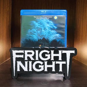 Fright Night Sign, Horror Shelf Display
