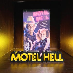 Motel Hell Sign, Horror Shelf Display