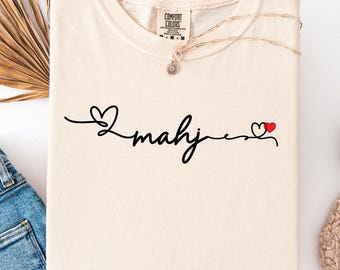 Mahj Comfort Colors Mahjong Tee, Heart Mahjong Lover Gift